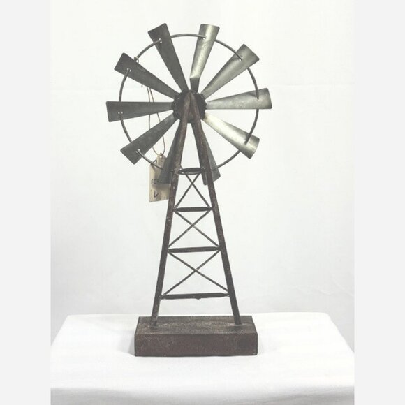 Rustic Decorative Windmill – Farmhouse Industrial Accent - Picture 4 of 8